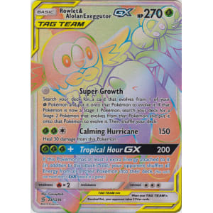 Rowlet & Alolan Exeggutor-GX (Rainbow Rare) - 237/236