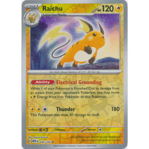 Raichu - 026/165 (Reverse Foil)