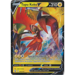 Tapu Koko V Pokemon TCG Battle Styles Full Art Ultra Rare 050/163