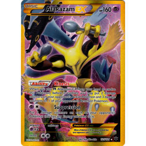 Alakazam EX 125/124 Secret Rare Fates Collide Pokemon Card Near Mint