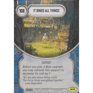 Star Wars Destiny Awakenings It Binds All Things Card Only
