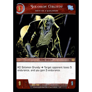 Solomon Grundy, Died on a Saturday