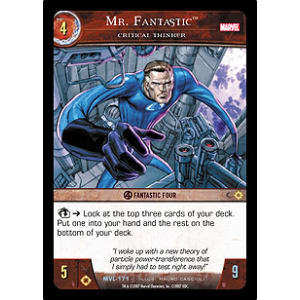 Mr. Fantastic, Critical Thinker