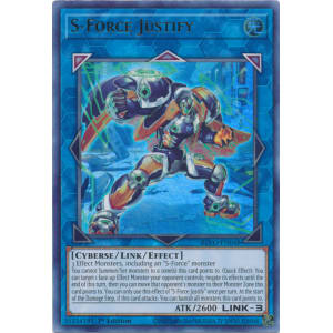 S-Force Justify BLVO-EN048 Ultra Rare 1st NM Yugioh