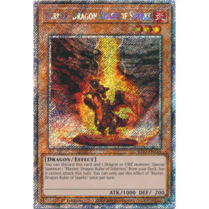 Burner, Dragon Ruler of Sparks (Platinum Secret Rare)