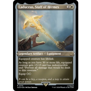 Caduceus, Staff of Hermes (Foil-Etched)