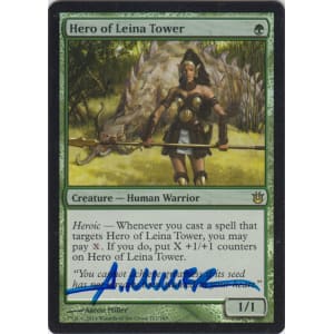 Hero of Leina Tower FOIL Signed by Aaron Miller