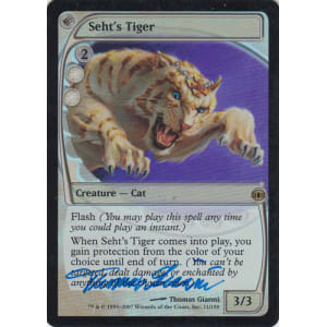 Seht's Tiger FOIL Signed by Thomas Gianni