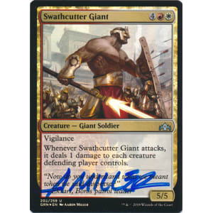 Swathcutter Giant FOIL Signed by Aaron Miller (Guilds of Ravnica)