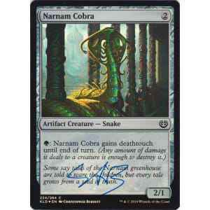 Narnam Cobra FOIL Signed by Christopher Burdett