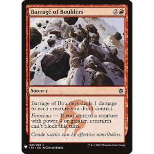 Barrage of Boulders