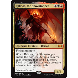 the Showstopper Ravnica Allegiance NM Mythic Rare CARD ABUGames Rakdos