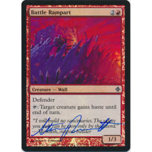 Battle Rampart FOIL Signed by Steve Prescott