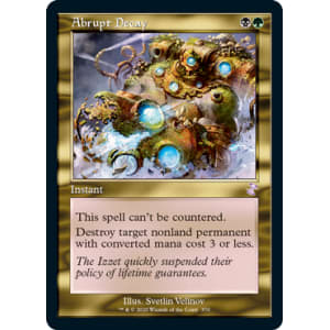Abrupt Decay