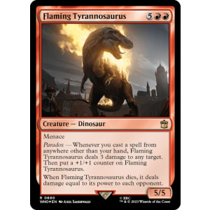 Flaming Tyrannosaurus (Surge Foil)