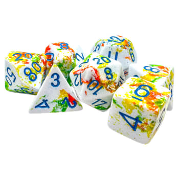 Chessex - Brush Dice 7 Die Set - Breezy/Blue