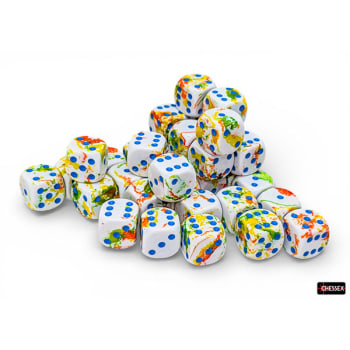 Chessex - Brush Dice 12mm d6 Dice Block - Breezy/Blue