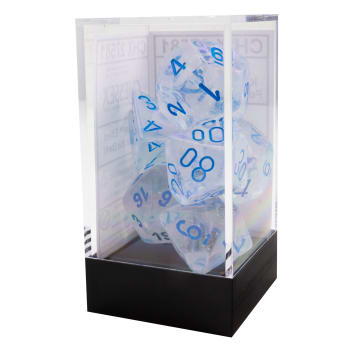 Poly 7 Dice Set: Borealis Luminary: Icicle/Light Blue