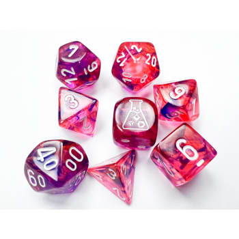 Lab Dice Nebula: 7 Die Set - Black Light Special/White