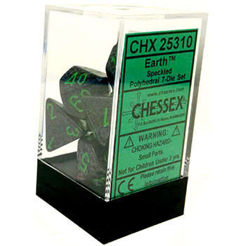 Chessex - Poly 7 Dice Set - Speckled Earth