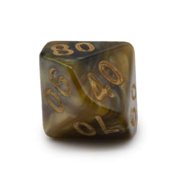 Single Random d10 - Acrylic (00-90)