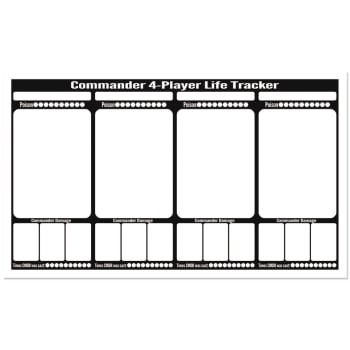 Commander 4-Player Life Tracker Pad