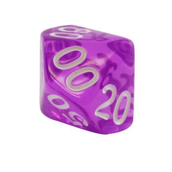 Single Random d10 - Translucent (00-90)