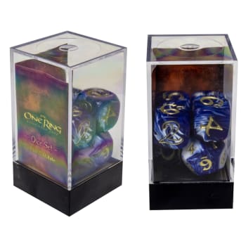 The One Ring: Dice Set - Blue and White