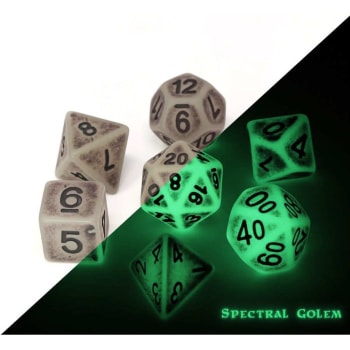 Poly 7 Dice Set: Glow in the Dark - Spectral Ancient