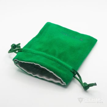 Satin Lined Velvet Bag: Small Green