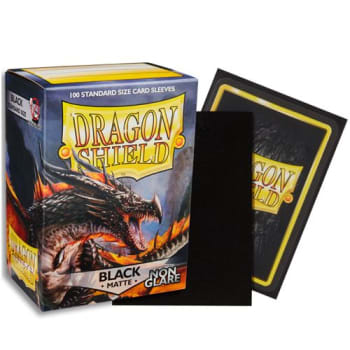 Dragon Shield Sleeves: Matte Non-Glare Black "Amina" (100)