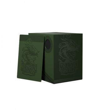 Dragon Shield Deck Box: Double Shell - Forest Green/Black