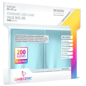 Gamegenic - Standard Card Game Value Pack Prime Sleeves (200)