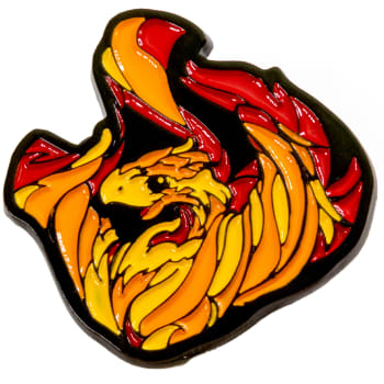 Heavy Metal Magic Pyro Pals Pin Set - Phoebe the Phoenix