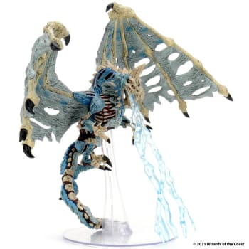 D&D Fantasy Miniatures: Icons of the Realms: Boneyard - Blue Dracolich Premium Set