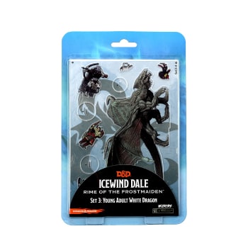D&D: Idols of the Realms: Icewind Dale 2D Miniatures - Young Adult White Dragon