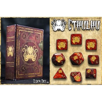 Poly 9 Dice Set - Cthulhu - Red