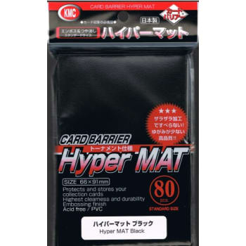 Japanese Card Sleeves - Hyper Matte Black (80)