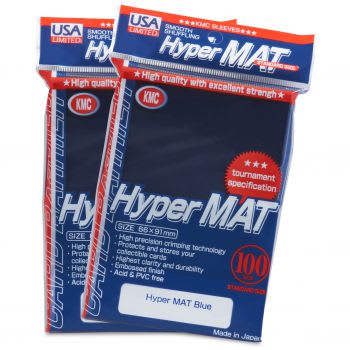 KMC Standard Sleeves - Hyper Matte Blue USA Pack (100)