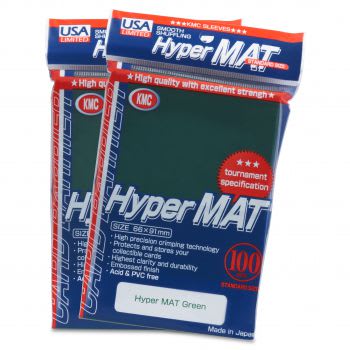 KMC Standard Sleeves - Hyper Matte Green USA Pack(100)