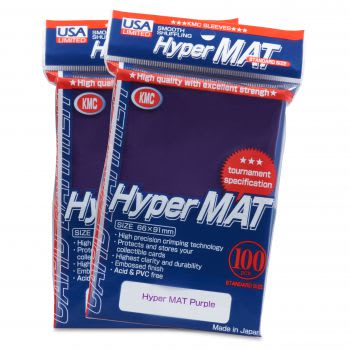 KMC Standard Sleeves - Hyper Matte Purple USA Pack (100)