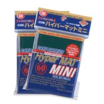 Japanese Mini Card Sleeves - Hyper Matte Green (60)