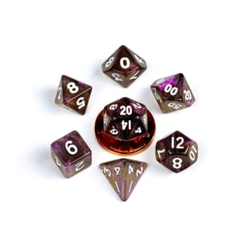 Poly 7 Dice Set: Mini Stardust Volcano