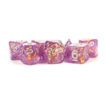 Poly 7 Dice Set: Resin Purple w/Gold Foil