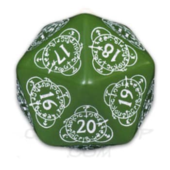 D20 Spindown Life Counter (1) - Green/White