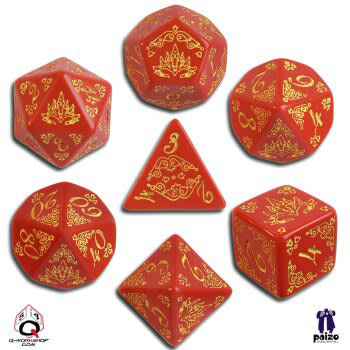 Poly 7 Dice Set: Pathfinder: Curse of the Crimson Throne