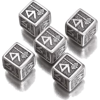 Metal Dwarven d6 Dice Set (5)