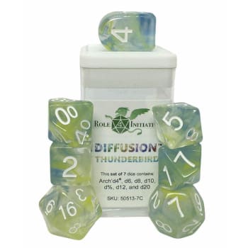 Role 4 Initiative - 7ct. Dice Set with Arch'd4 and Balance'd20: Diffusion Thunderbird
