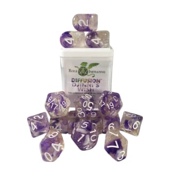 Role 4 Initiative - 15ct. Dice Set with Arch'd4: Diffusion Djinni's Wish