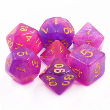 Poly 7 Dice Set: Yunan's Gift (7) B-R Aurora RPG 16mm